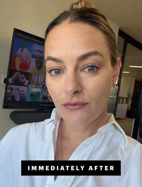 Sophie Panych wearing a white shirt