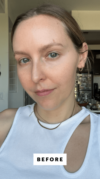 Kinonen before applying the Eucerin Ultra LightFluid Advanced Hydration Sunscreen SPF 50